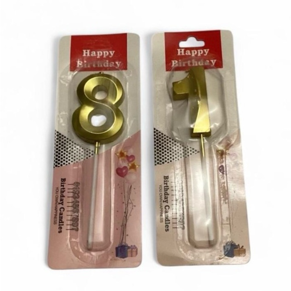 Gold Happy 18th Birthday Cake Topper Set - Picture 2 of 4
